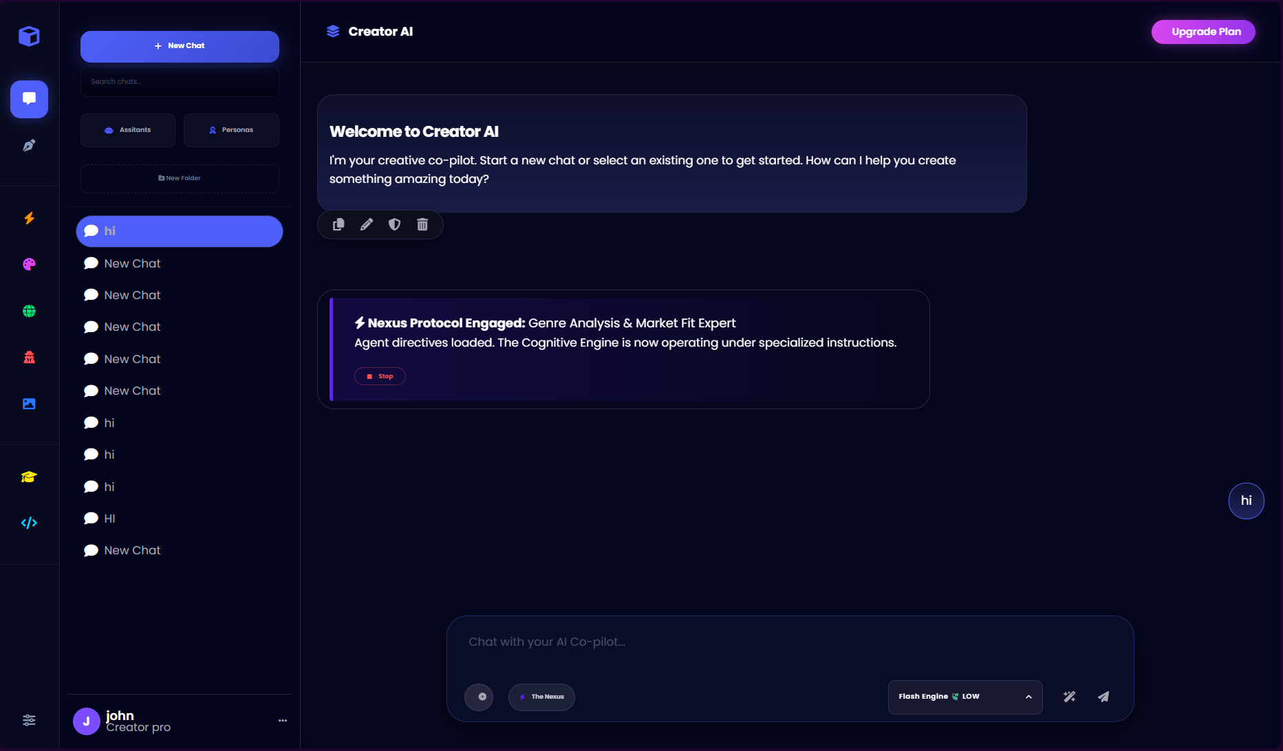 Creator AI Interface
